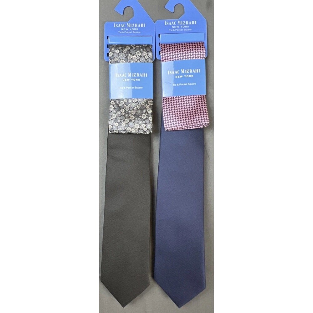 Isaac Mizrahi Tie & Pocket Square Lot NWT
